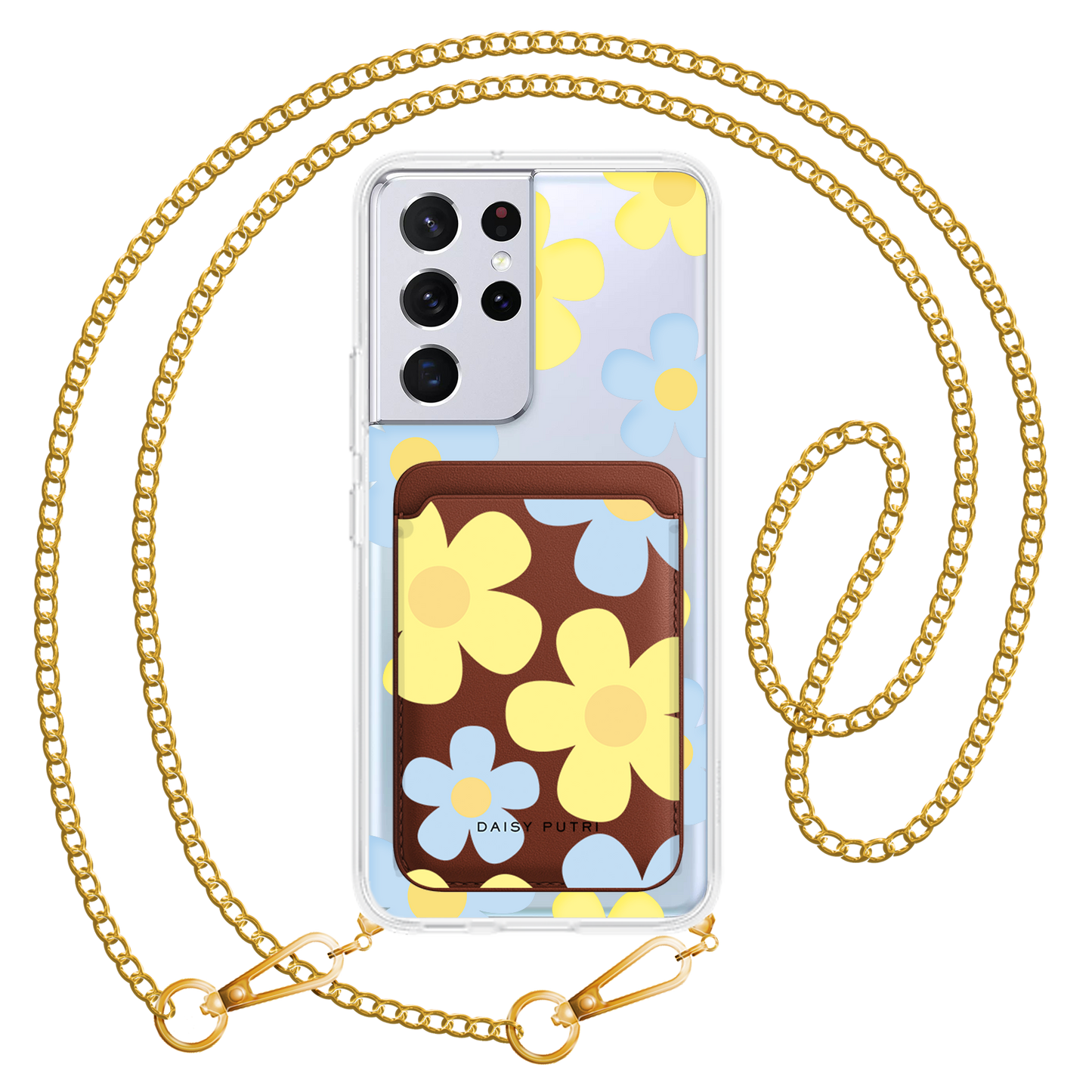 Android Magnetic Wallet Case - Daisy Skies