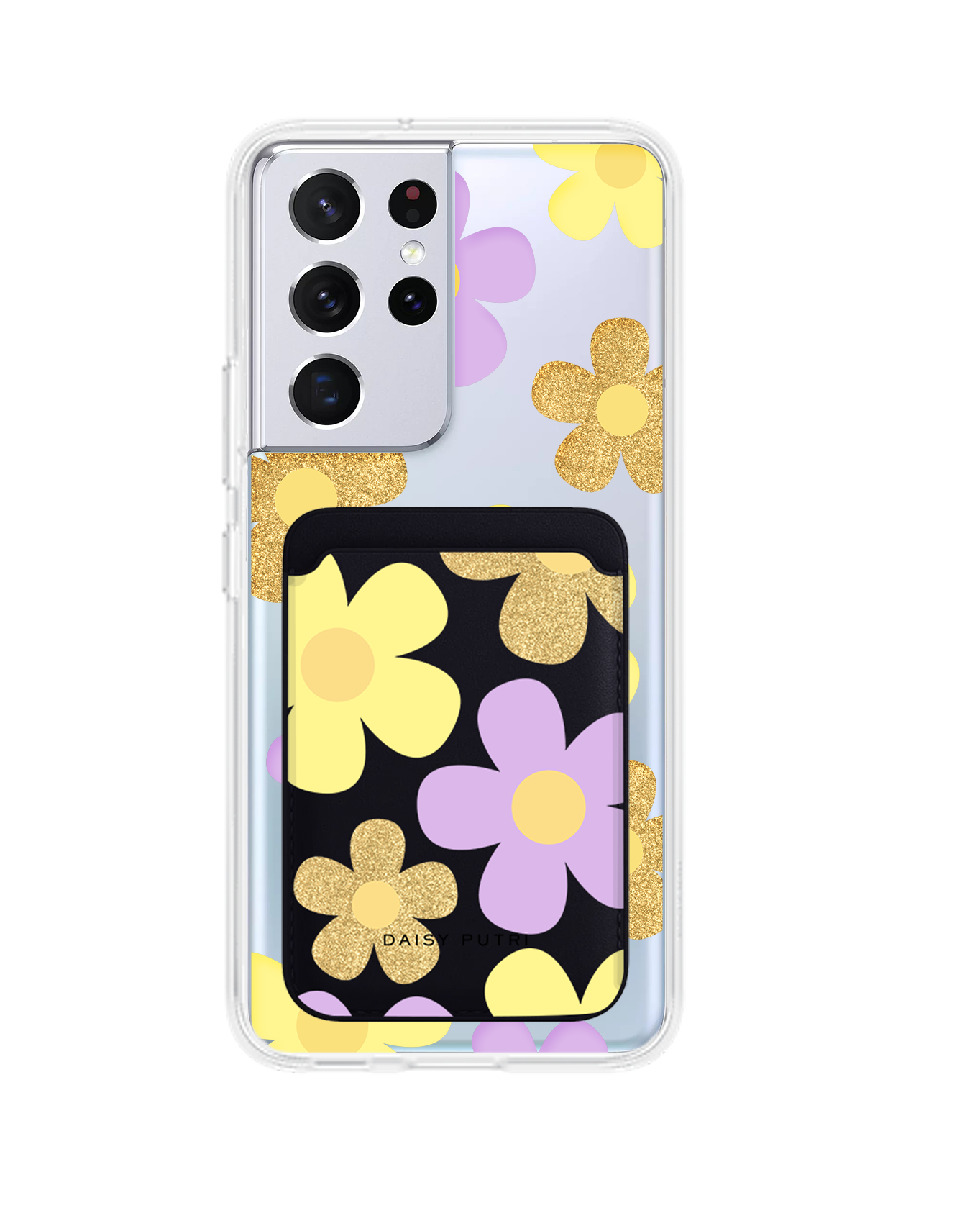 Android Magnetic Wallet Case -  Daisy Twinkle