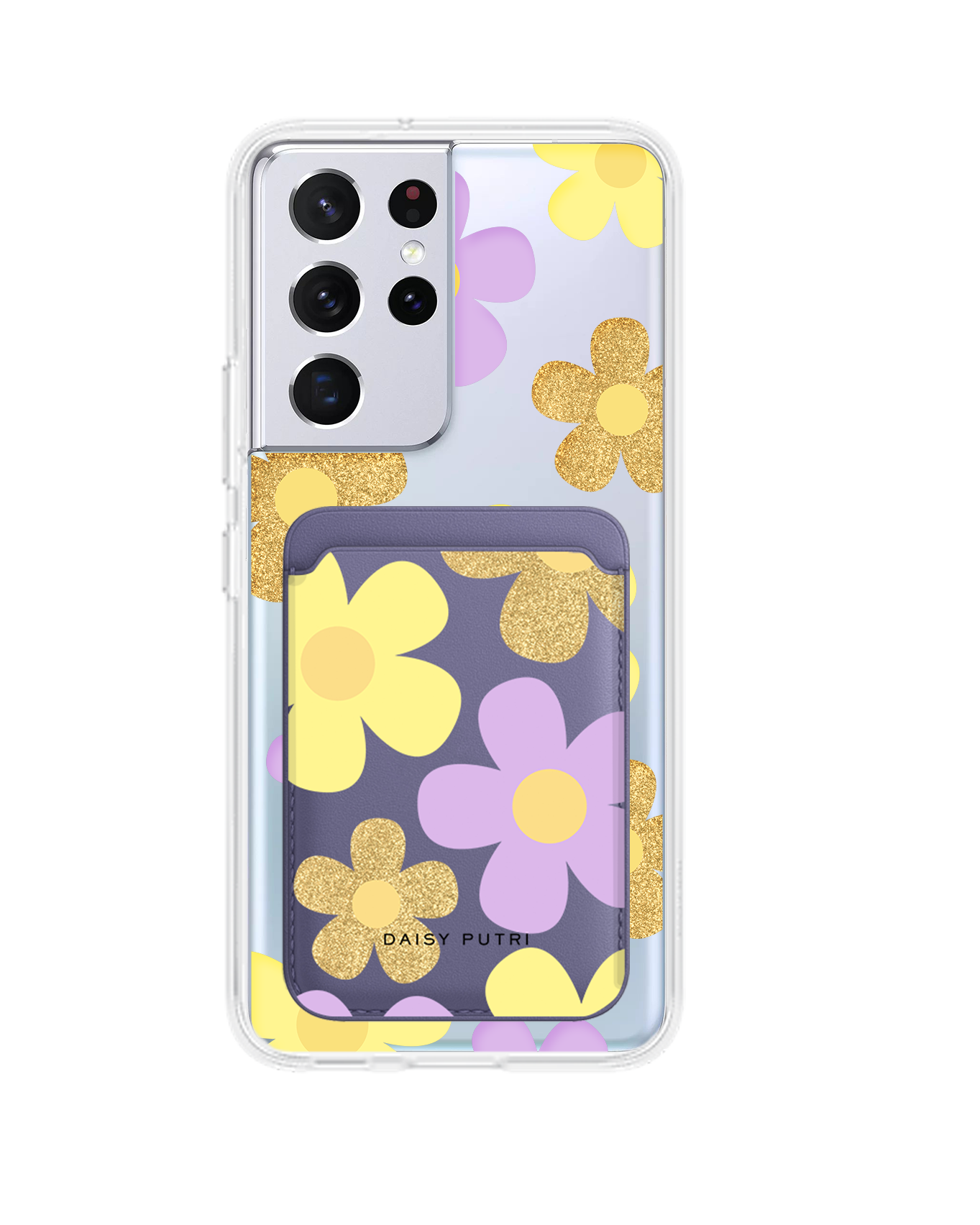 Android Magnetic Wallet Case -  Daisy Twinkle