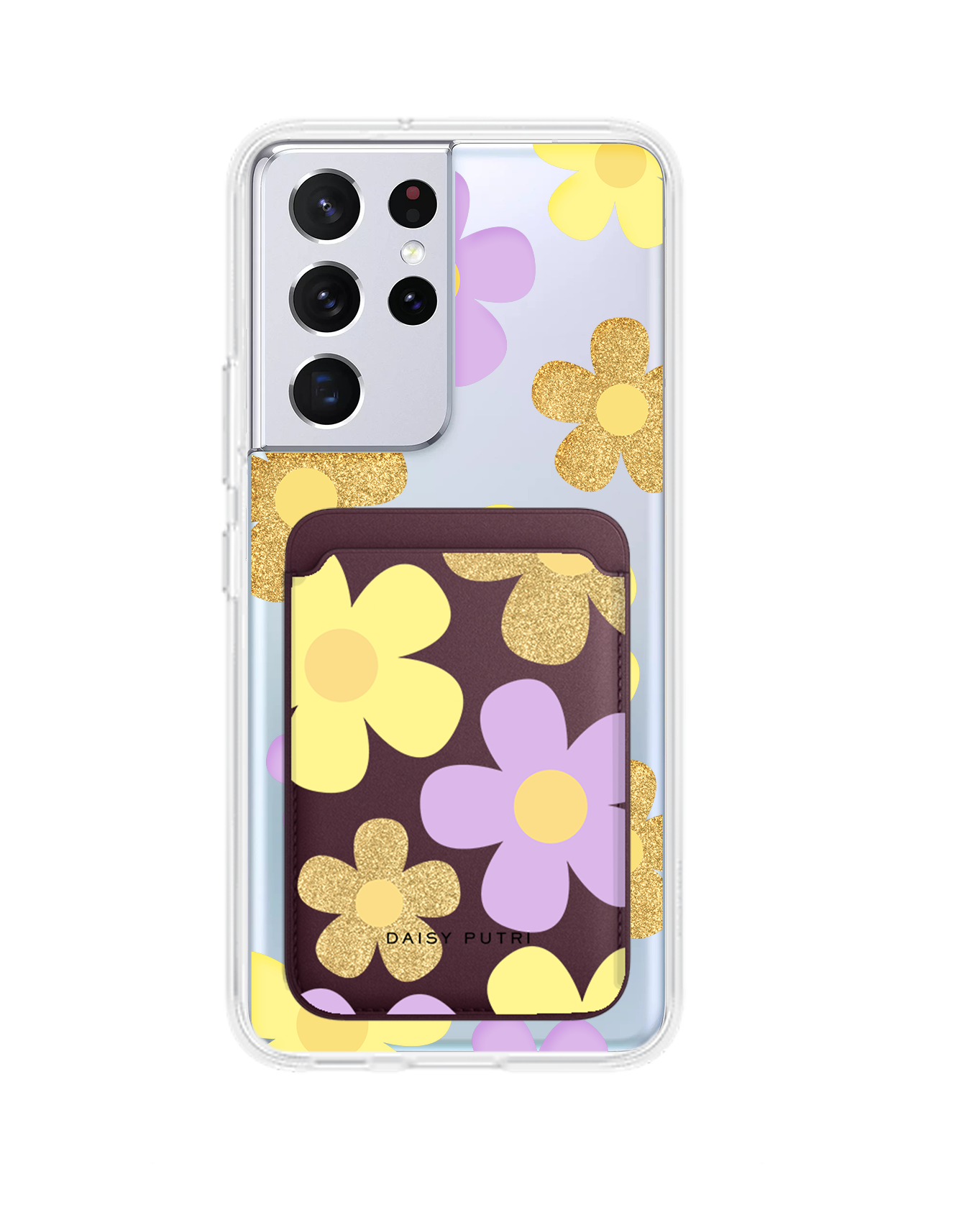 Android Magnetic Wallet Case -  Daisy Twinkle