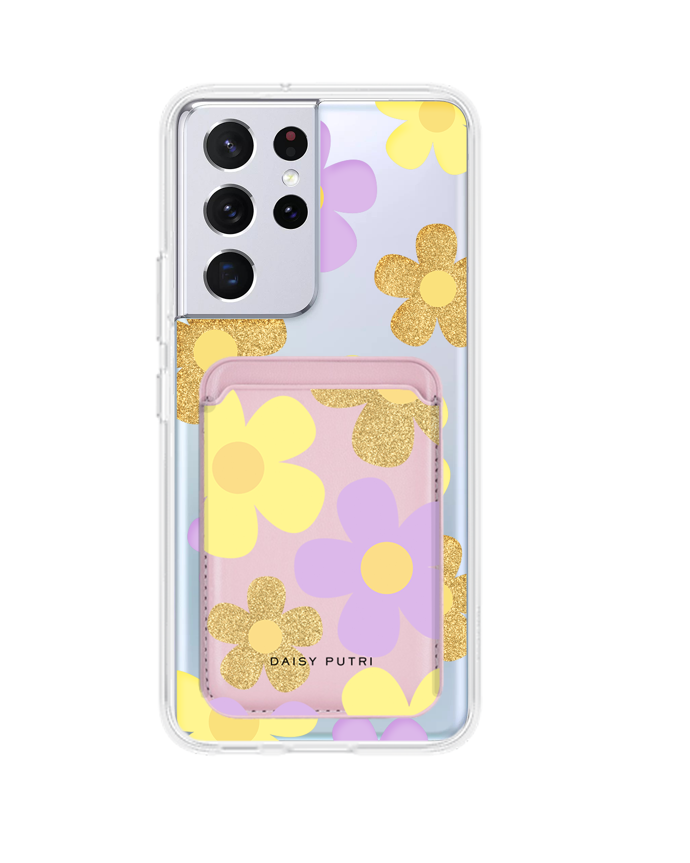 Android Magnetic Wallet Case -  Daisy Twinkle