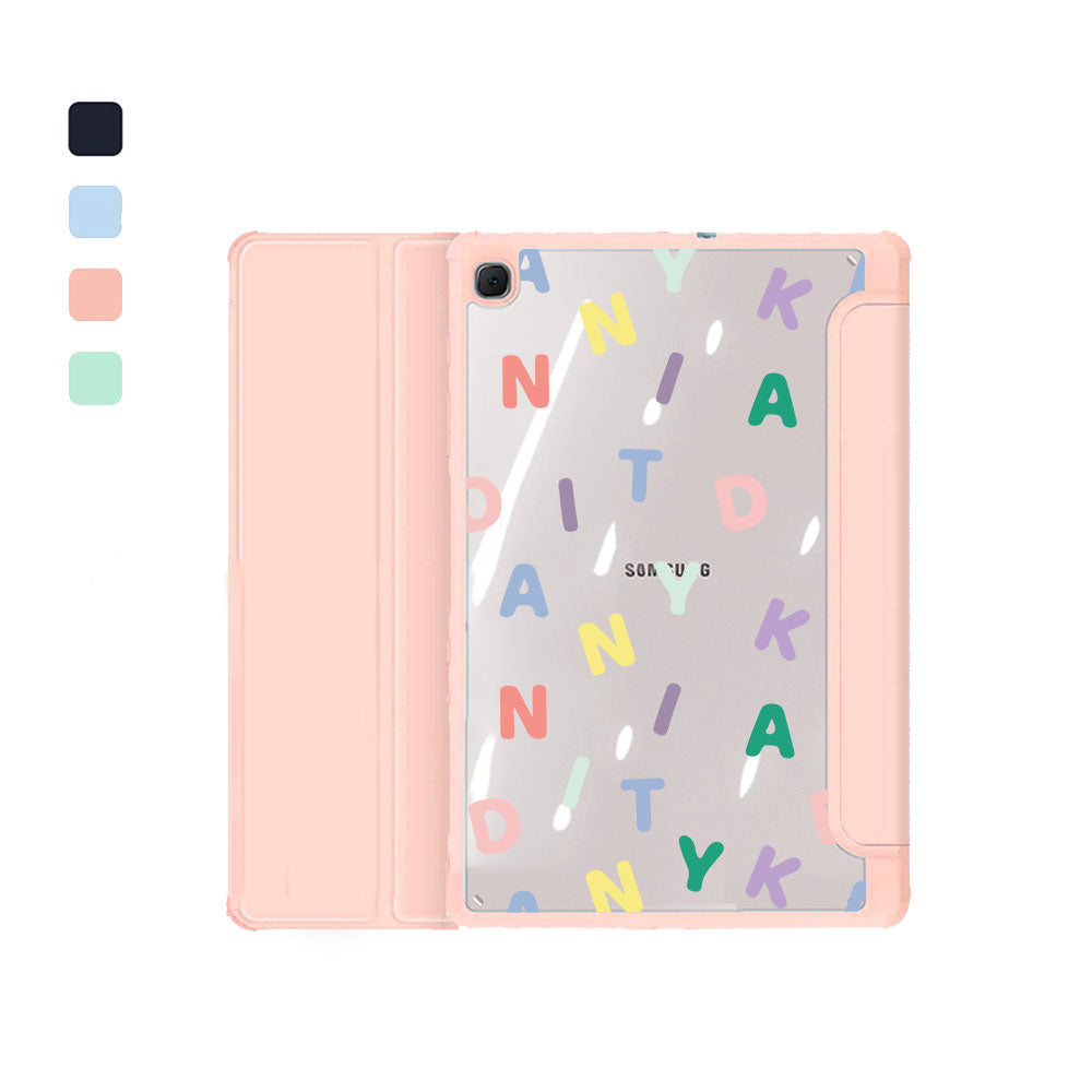 Android Tab Acrylic Flipcover - CUSTOM MONOGRAM Rainbow 2.0