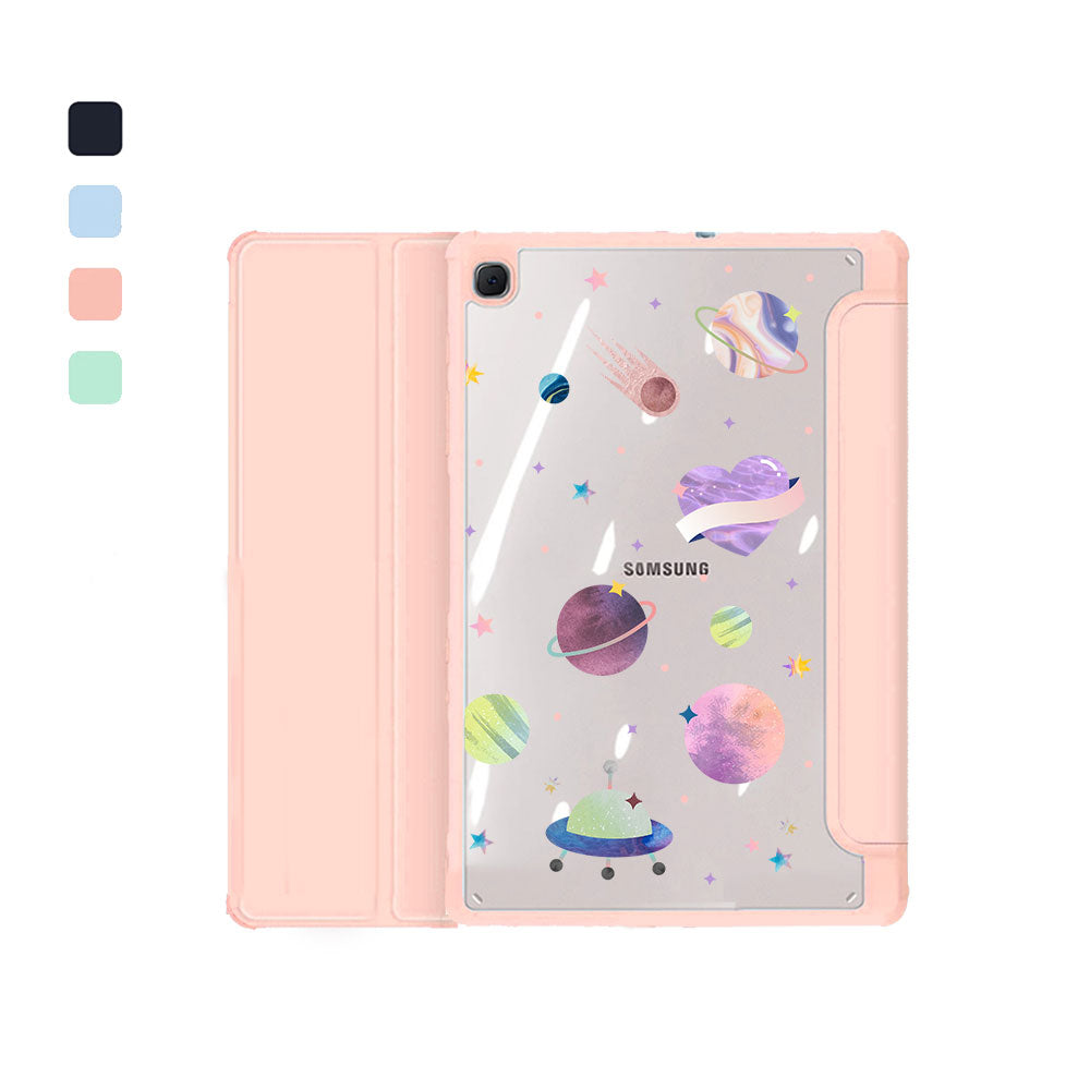 Android Tab Acrylic Flipcover - Pink Planet