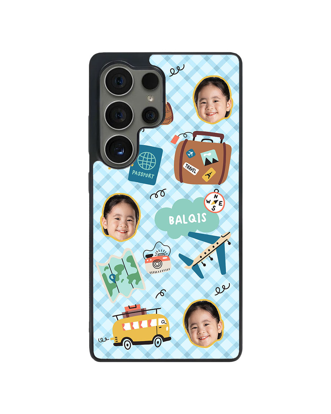 Android Avant-Gloss Grip Case - Face Grid Travel