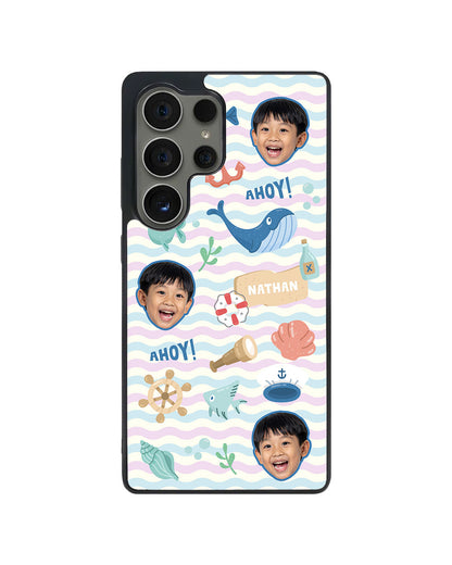 Android Avant-Gloss Grip Case - Face Grid Sailor
