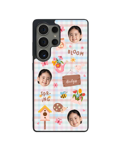 Android Avant-Gloss Grip Case - Face Grid Spring bloom