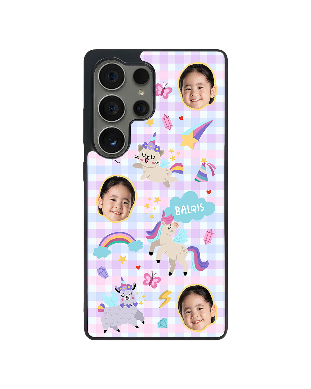 Android Avant-Gloss Grip Case - Face Grid Unicorn