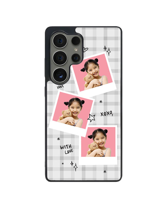 Android Avant-Gloss Grip Case - Face Grid White Polaroid