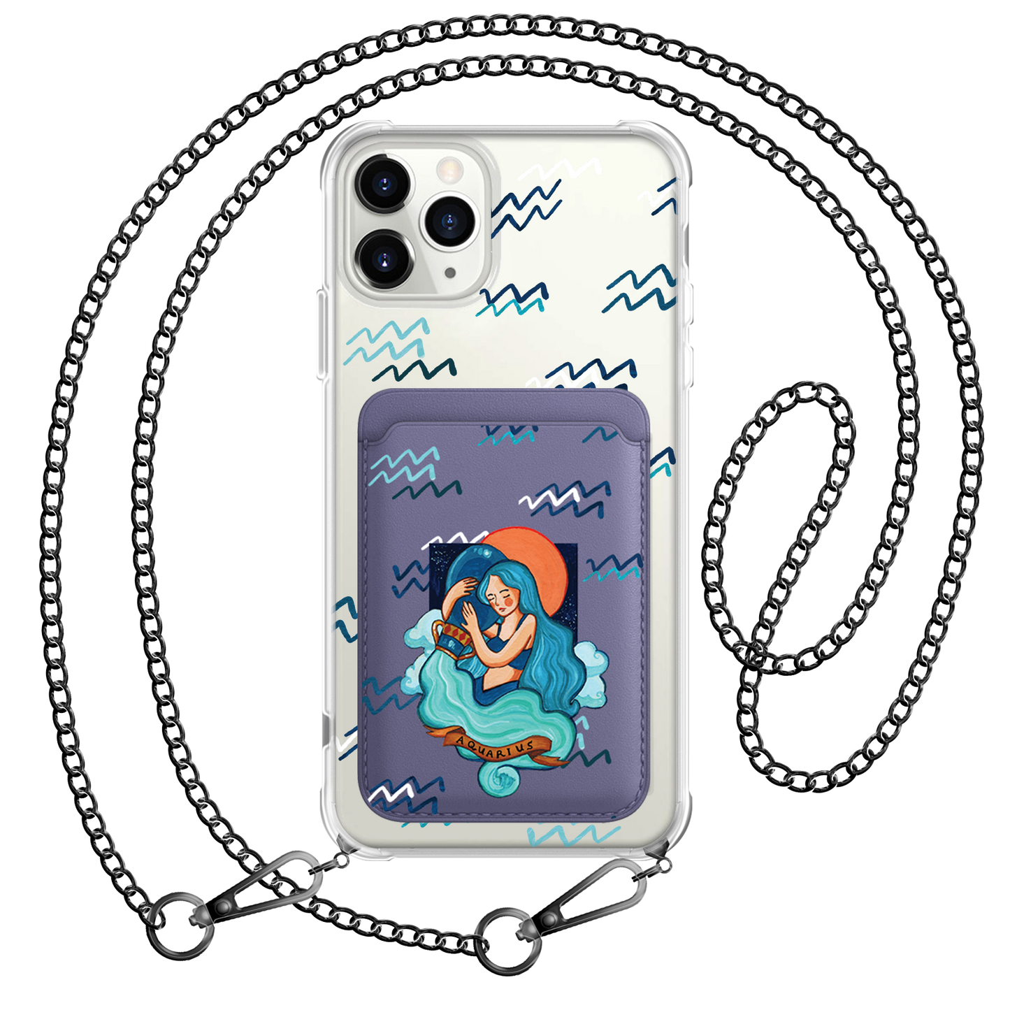 iPhone Magnetic Wallet Case - Aquarius