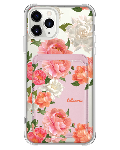 iPhone Magnetic Wallet Case - August Peony