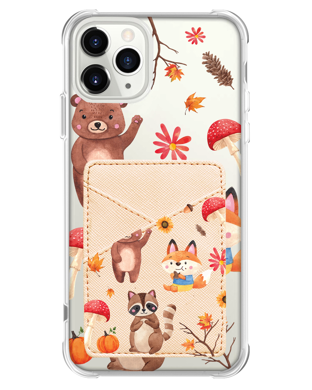 iPhone Phone Wallet Case - Autumn Animals