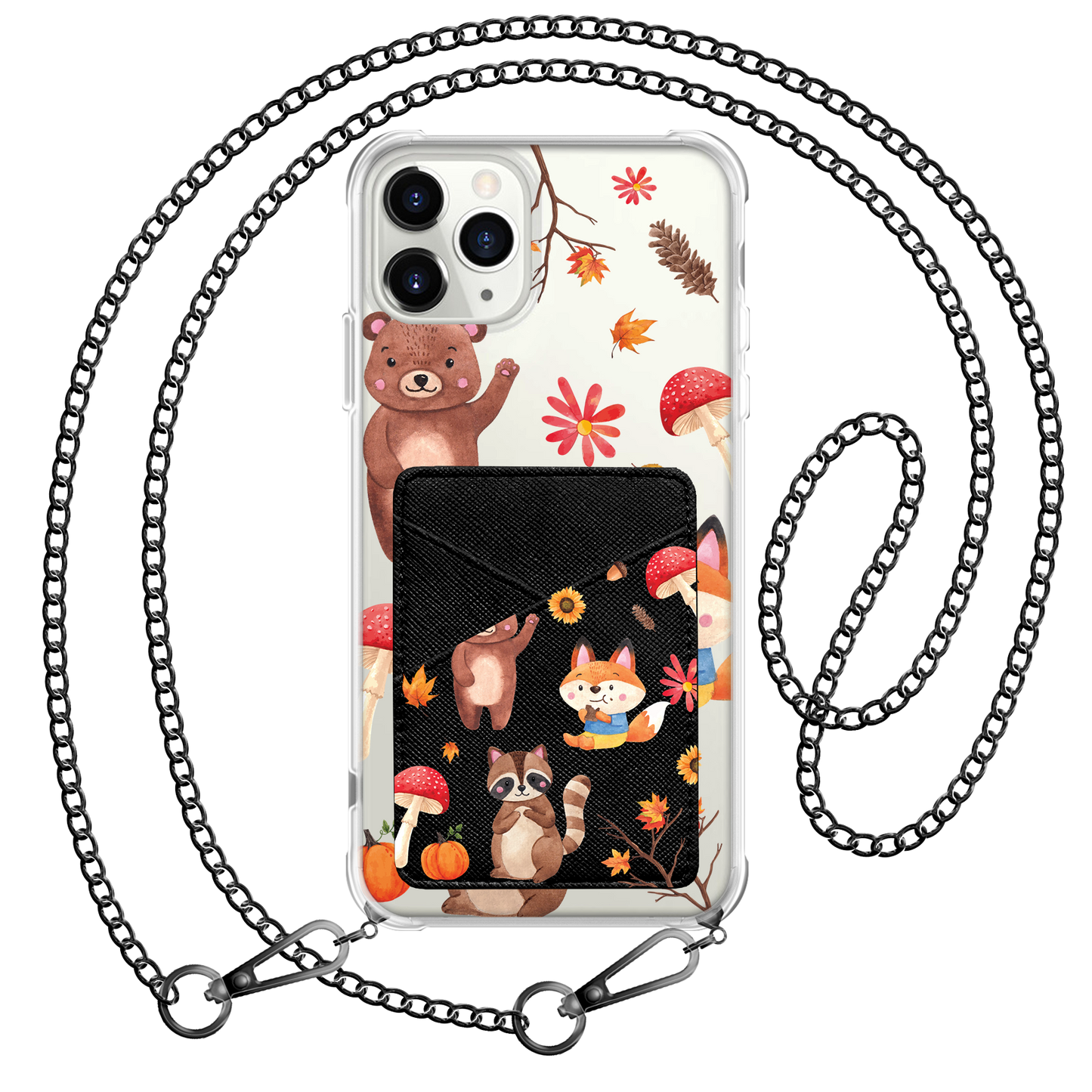 iPhone Phone Wallet Case - Autumn Animals