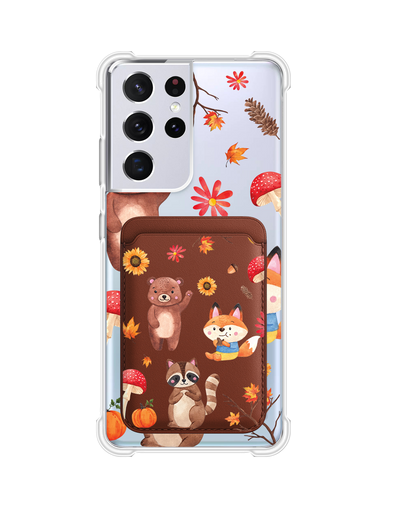 Android Magnetic Wallet Case - Autumn Animals