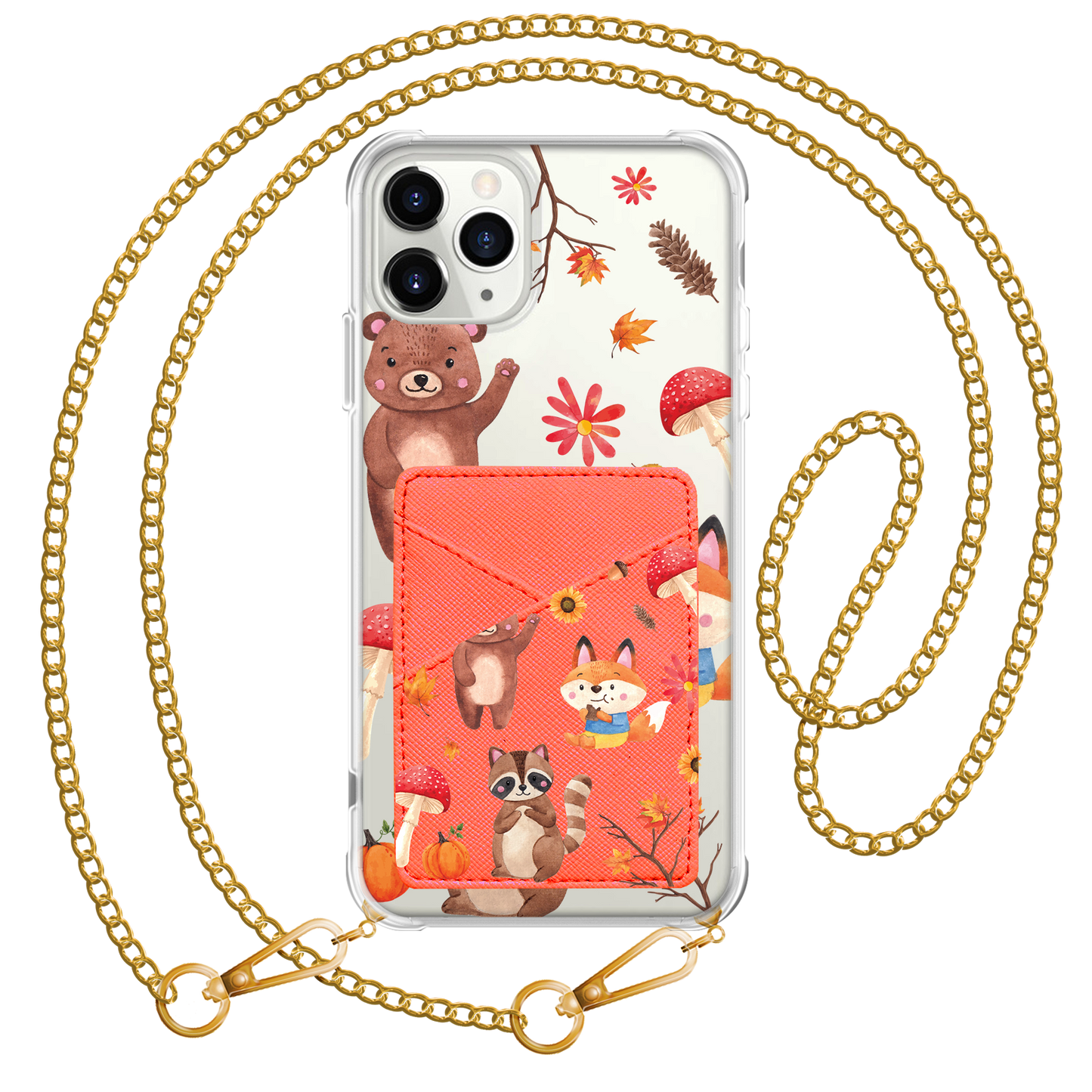 iPhone Phone Wallet Case - Autumn Animals