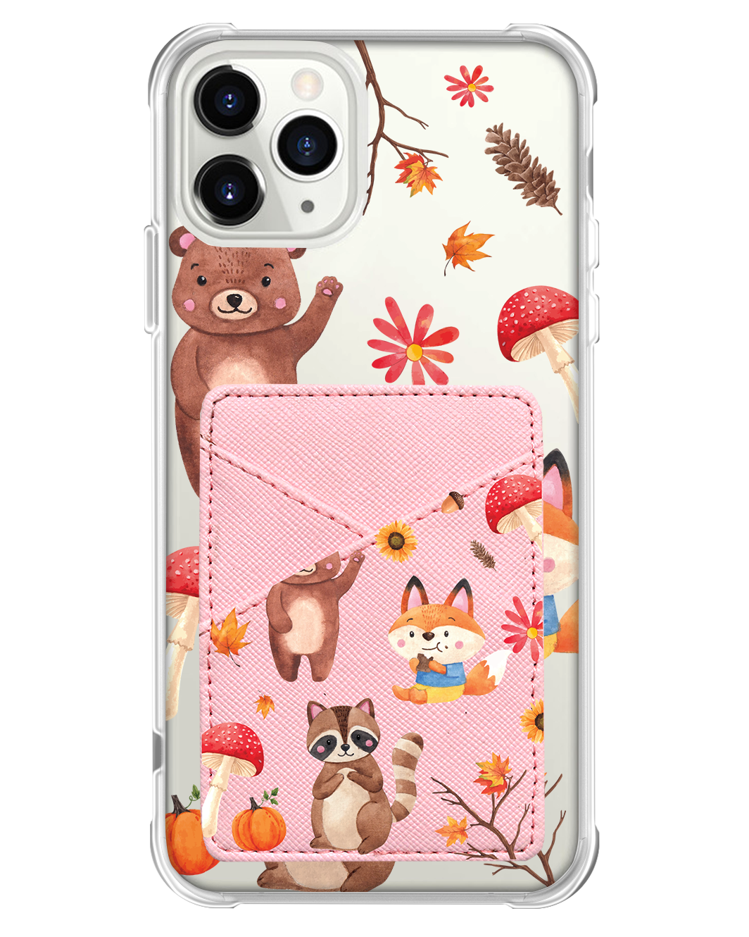 iPhone Phone Wallet Case - Autumn Animals