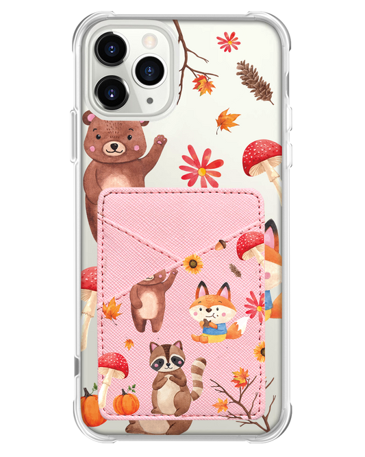 iPhone Phone Wallet Case - Autumn Animals