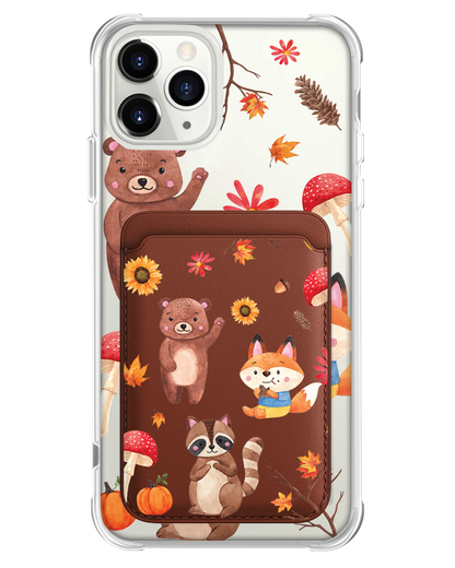 iPhone Magnetic Wallet Case - Autumn Animals