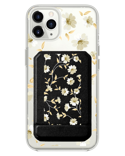 iPhone Magnetic Multifold Wallet - White Magnolia