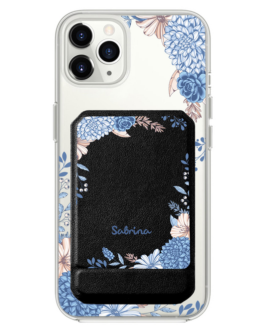iPhone Magnetic Multifold Wallet - Blue Florals