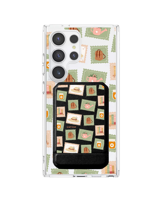 Android Magnetic Multifold Wallet - Cottagecore Stamps