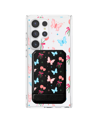 Android Magnetic Multifold Wallet - Coquette Butterfly