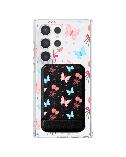 Android Magnetic Multifold Wallet - Coquette Butterfly