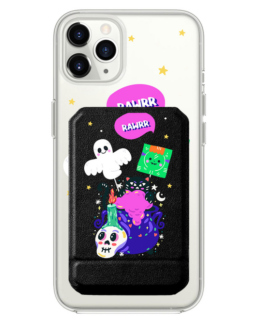 iPhone Magnetic Multifold Wallet - Cat Monster