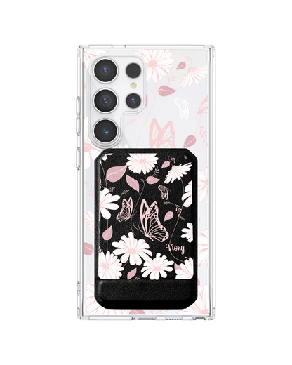 Android Magnetic Multifold Wallet - Butterfly & Daisy