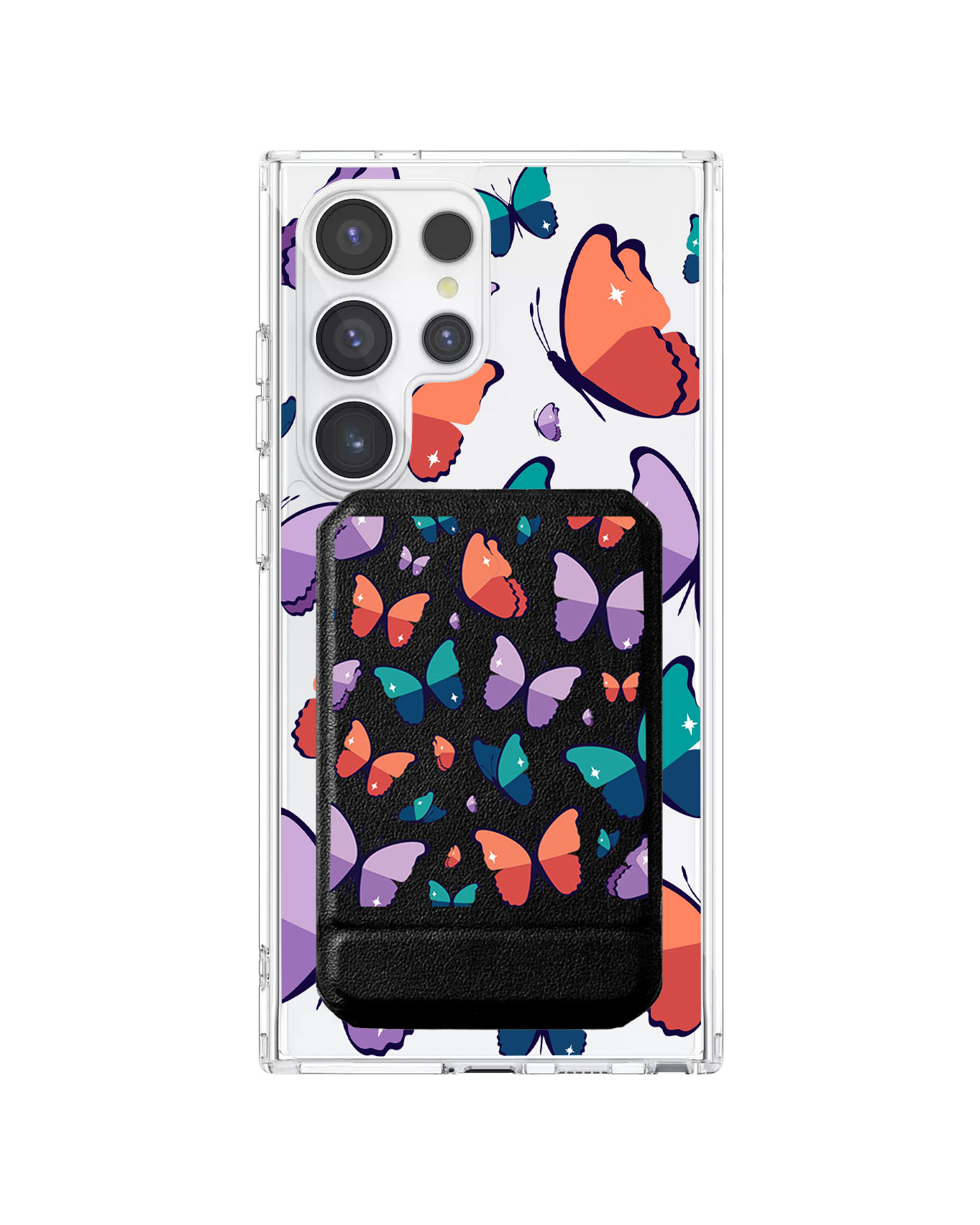 Android Magnetic Multifold Wallet - Butterfly