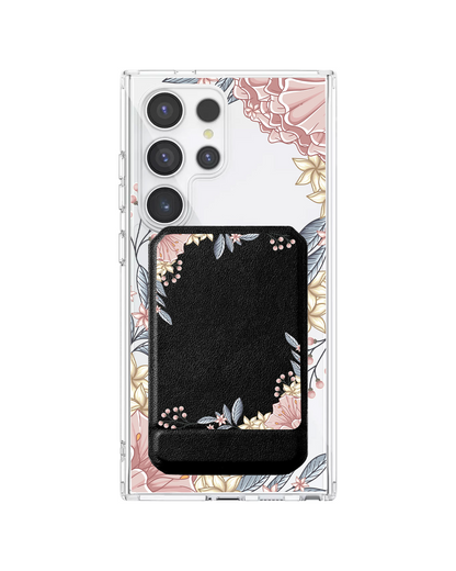 Android Magnetic Multifold Wallet - Pink Florals