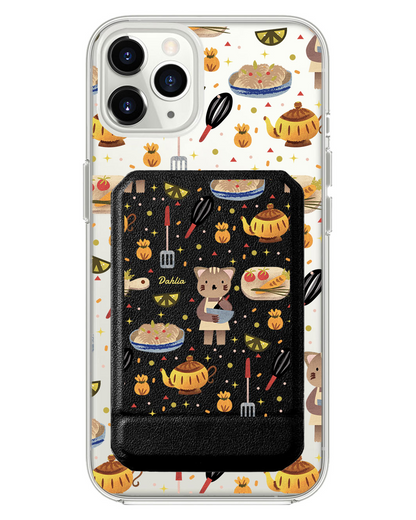 iPhone Magnetic Multifold Wallet - Cooking Cat