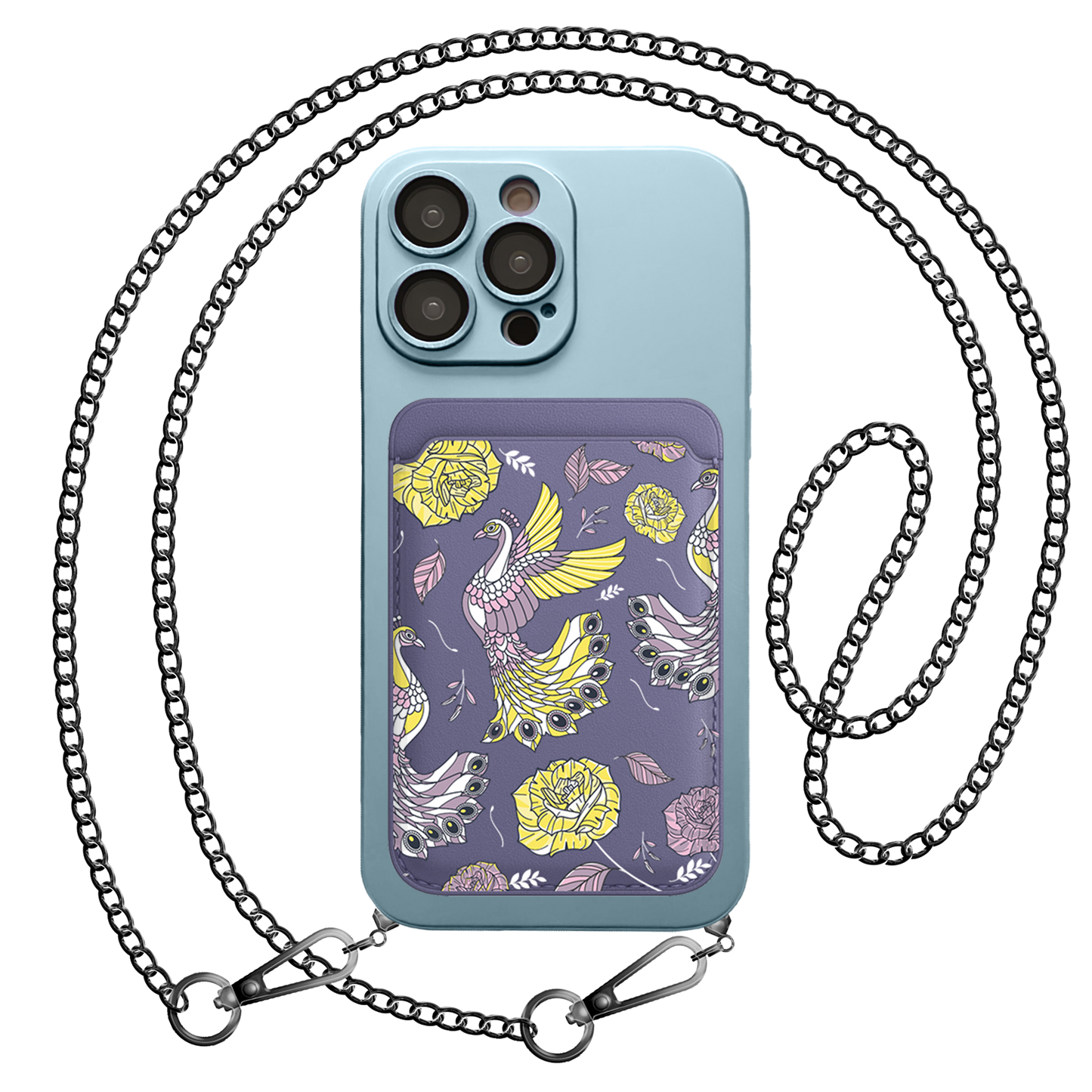 iPhone Magnetic Wallet Silicone Case - Bird of paradise 4.0