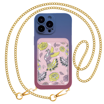 iPhone Magnetic Wallet Silicone Case - Bird of paradise 4.0