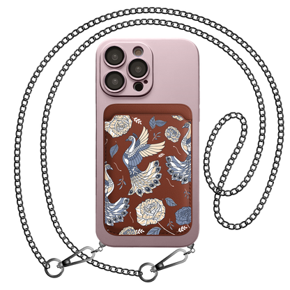 iPhone Magnetic Wallet Silicone Case - Bird of paradise 6.0