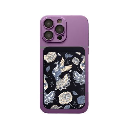 iPhone Magnetic Wallet Silicone Case - Bird of paradise 6.0