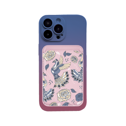 iPhone Magnetic Wallet Silicone Case - Bird of paradise 6.0
