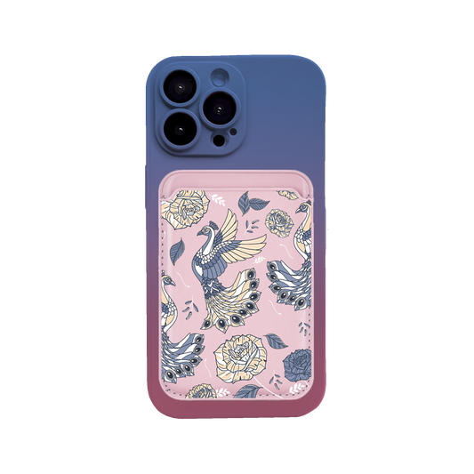 iPhone Magnetic Wallet Silicone Case - Bird of paradise 6.0