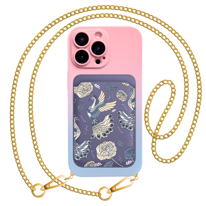 iPhone Magnetic Wallet Silicone Case - Bird of paradise 6.0
