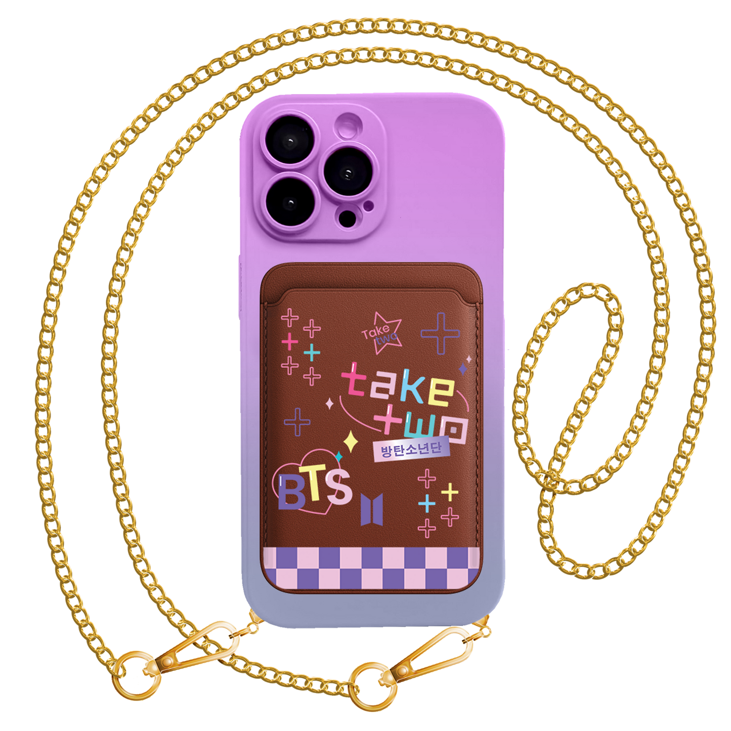 iPhone Magnetic Wallet Silicone Case - BTS Take Two