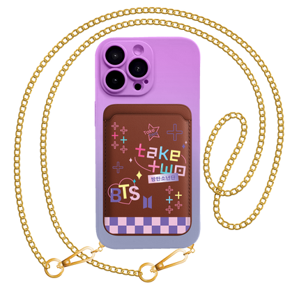 iPhone Magnetic Wallet Silicone Case - BTS Take Two