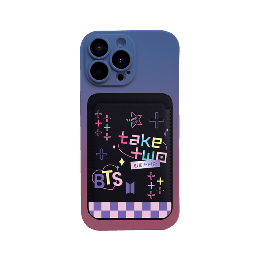 iPhone Magnetic Wallet Silicone Case - BTS Take Two