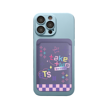 iPhone Magnetic Wallet Silicone Case - BTS Take Two