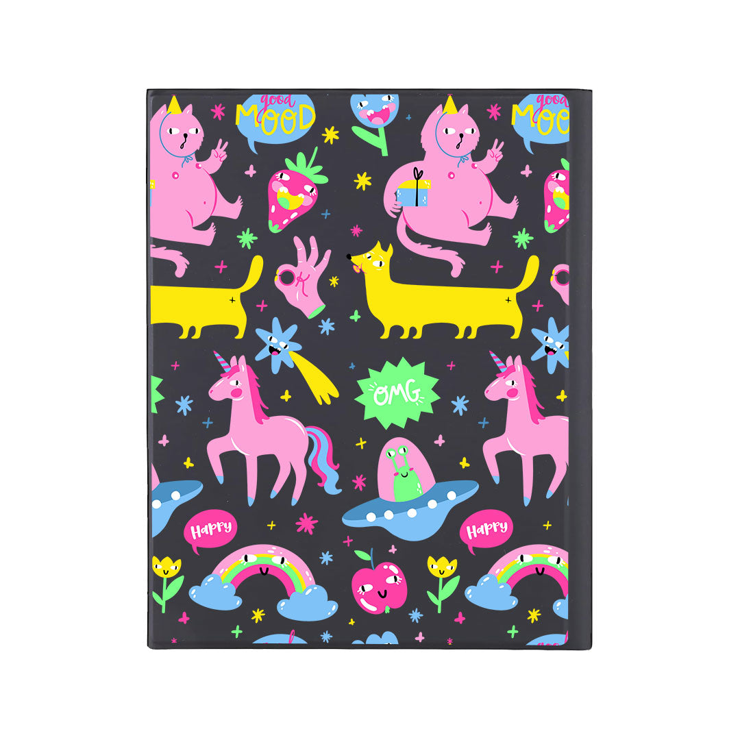 iPad / Android Tab Wireless Keyboard Flipcover - Monster Say Good Mood