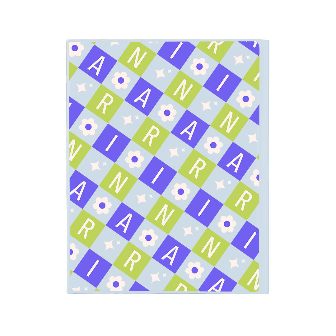 iPad / Android Tab Wireless Keyboard Flipcover - Flower Grid Monogram 5.0
