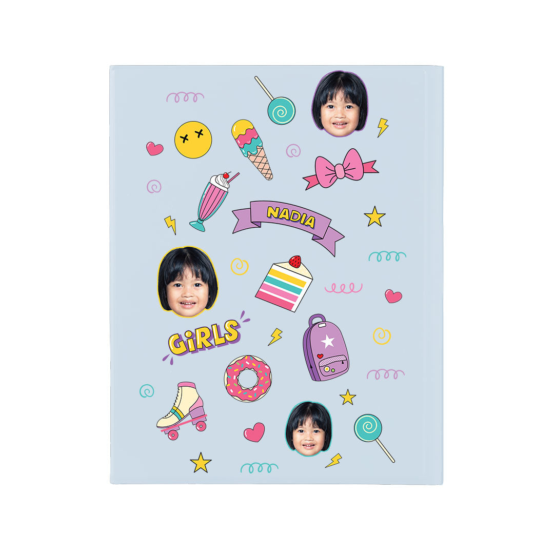 iPad / Android Tab Wireless Keyboard Flipcover - Face Grid Comic