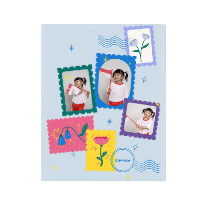 iPad / Android Tab Wireless Keyboard Flipcover - Face Grid Floral Stamps