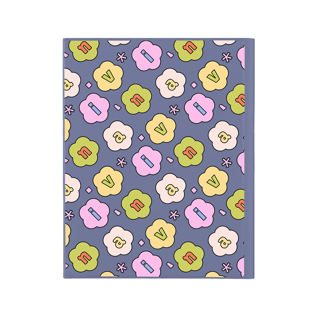 iPad / Android Tab Wireless Keyboard Flipcover - Flower Petals Monogram 1.0
