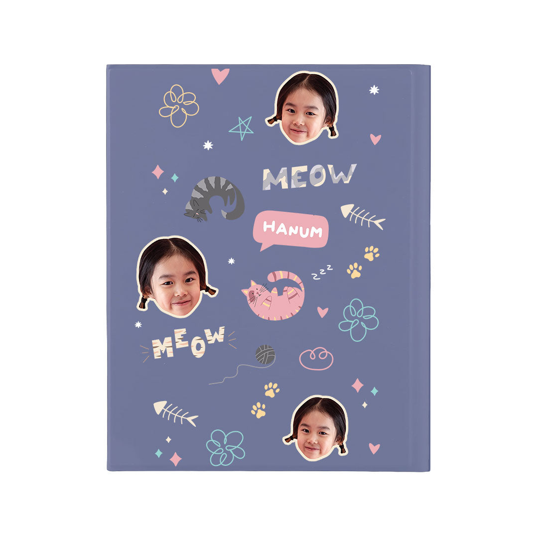iPad / Android Tab Wireless Keyboard Flipcover - Face Grid Kitty