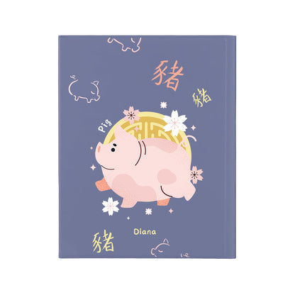 iPad / Android Tab Wireless Keyboard Flipcover - Pig (Chinese Zodiac / Shio)