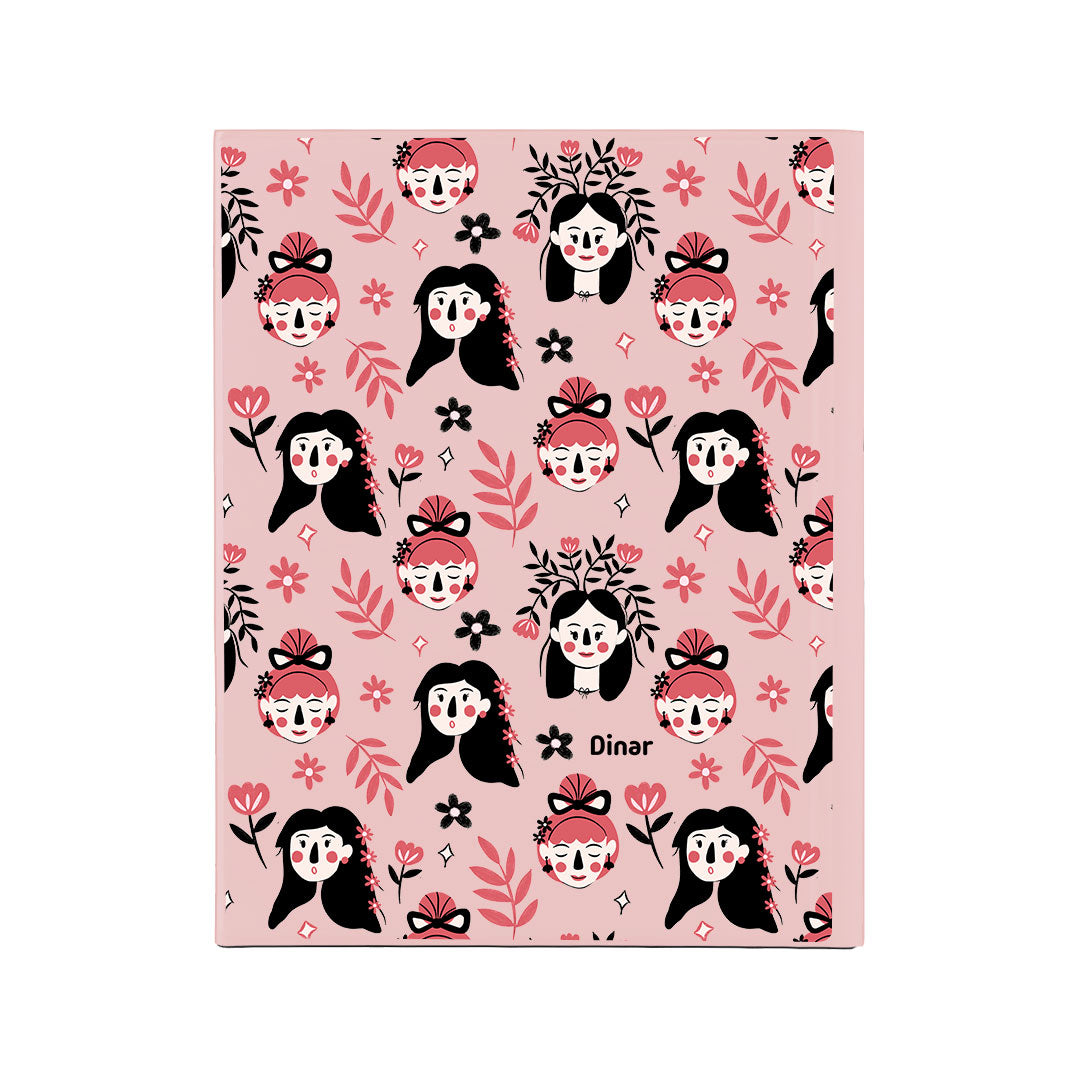iPad / Android Tab Wireless Keyboard Flipcover - Flowery Faces